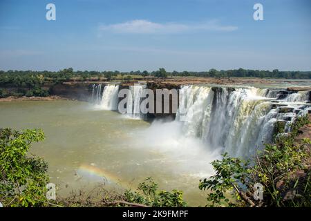 Chitrakot Wasserfall ist ein schöner Wasserfall auf dem Fluss Indravati in Bastar Bezirk von Chhattisgarh Staat von Indien Stockfoto