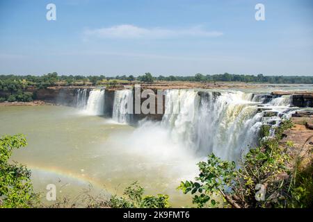 Chitrakot Wasserfall ist ein schöner Wasserfall auf dem Fluss Indravati in Bastar Bezirk von Chhattisgarh Staat von Indien Stockfoto