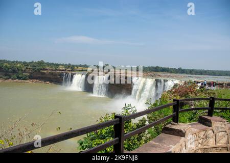 Chitrakot Wasserfall ist ein schöner Wasserfall auf dem Fluss Indravati in Bastar Bezirk von Chhattisgarh Staat von Indien Stockfoto