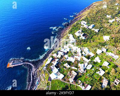 Isola di Stromboli. Stockfoto