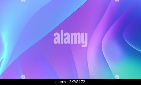 Abstrakte Illustration in holografischer Farbe, futuristische Tapete. Stockfoto