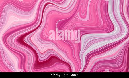Abstrakter rosa Hintergrund mit Linien. Webhintergrund, buntes Tintenmuster, Fantasie von Hand gezeichnet, fließende Farbe, bemalte Tapete. Verlaufsstruktur. Modder Stockfoto