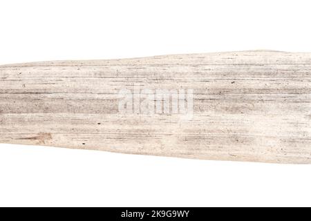 Teil aus Treibholz isoliert auf weißem Hintergrund. Stockfoto