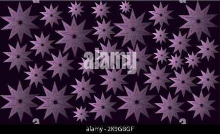 Abstrakt Stern Design Hintergrund Mandala. Hintergrund des Festivalstars. Stock Vektor