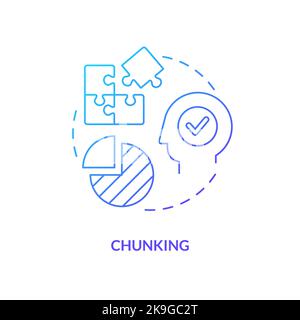 Symbol für blaues Gradientenkonzept für die Speichertechnik bei Chunking Stock Vektor