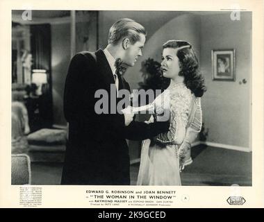 DAN DURYEA UND JOAN BENNETT IN DER FRAU IM FENSTER 1944 REGISSEUR FRITZ LANG ROMAN J.H. Wallis Drehbuch Nunnally Johnson Christie Corporation / International Pictures / United Artists (UK Reissue) Stockfoto