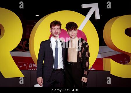 Roma, RM, Italien. 22. Oktober 2022. Die Gäste besuchen den roten Teppich des Films ''Bros'' beim Filmfestival von Rom 17. im Auditorium Parco della Musica. (Bild: © Gennaro Leonardi/Pacific Press via ZUMA Press Wire) Stockfoto