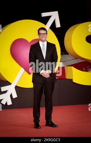 Roma, RM, Italien. 22. Oktober 2022. Nichola Stoller nimmt am roten Teppich des Films ''Bros'' beim Filmfestival von Rom 17. im Auditorium Parco della Musica Teil. (Bild: © Gennaro Leonardi/Pacific Press via ZUMA Press Wire) Stockfoto