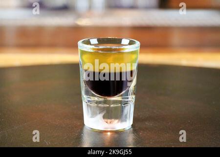 Shot Drink - B52 $ an der Bar Stockfoto