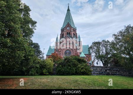 Stockholm, Schweden - 2022. September: Lutherische Sofia Kyrka (Sofia-Kirche) vom Architekten Gustaf Hermansson, Kirche benannt nach der schwedischen Königin Sophia von Nass Stockfoto