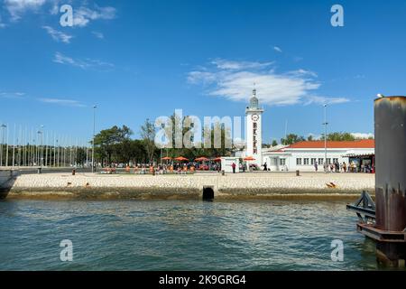 Ein Blick auf Belem's kleinen Hafen Stockfoto