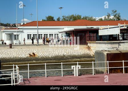 Ein Blick auf Belem's kleinen Hafen Stockfoto