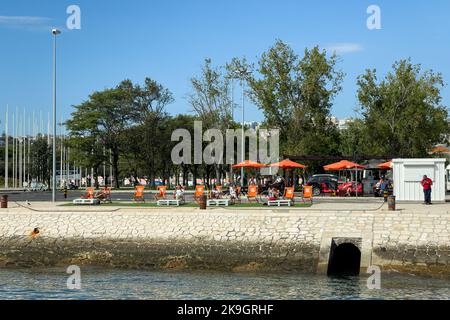 Ein Blick auf Belem's kleinen Hafen Stockfoto