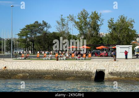 Ein Blick auf Belem's kleinen Hafen Stockfoto