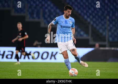 Alessio Romagnoli (SS Lazio) während des Fußballspiels der UEFA Europa League 2022-2023 zwischen der SS Lazio und dem FC Midtjylland im Olympiastadion in Rom Stockfoto