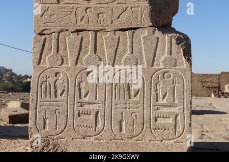 Satet-Tempel auf der Insel Elephantine in Assuan, Ägypten Stockfoto