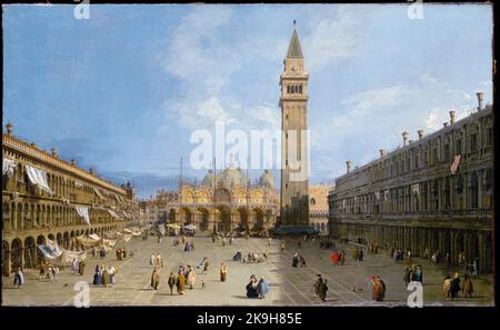 Piazza San Marco. Canaletto (Giovanni Antonio Canal). Ende 1720s. Stockfoto