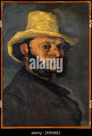 Gustave Boyer (geb. 1840) in einem Strohhut. Paul Cézanne. 1870–71. Stockfoto