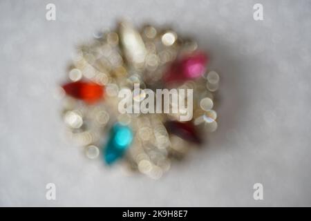 Schöne Bokeh abstrakten Hintergrund. Weiß verwischen abstrakten Hintergrund. Bokeh Weihnachten verschwommen schön glänzend Stockfoto