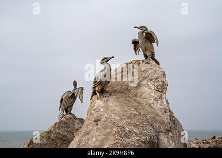 Kormoran-Skulpturen, Morecambe Bay, Lancashire Stockfoto