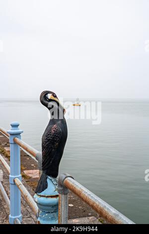 Kormoran aus Gusseisen - Tern Project, Morecambe, Lancashire Stockfoto