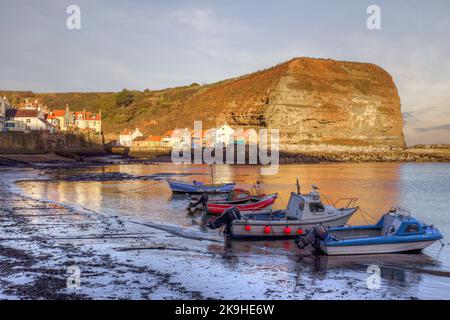 Staithes, North Yorkshire, England, Vereinigtes Königreich Stockfoto