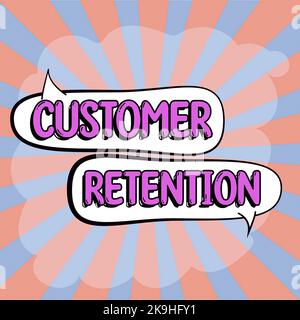Konzeptionelle Darstellung Kundenbindung. Geschäftsansätze, die Unternehmen ergreifen, um Benutzerüberfälle zu reduzieren Köpfe, die Ideen kombinieren und innovative Ideen schaffen Stockfoto