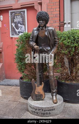 Phil Lynott Statue von Paul Daly in Dublin, Irland Stockfoto