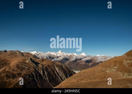 Nufenenpass, Wallis Schweiz Stockfoto