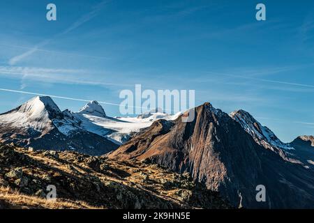 Nufenenpass, Wallis Schweiz Stockfoto