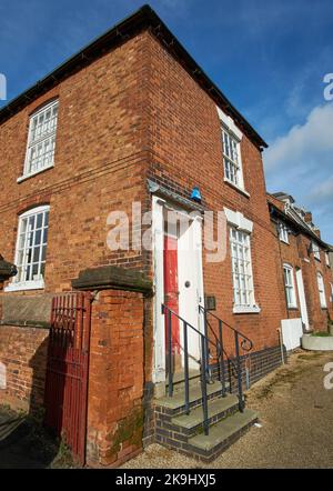 Altstadthäuser in Tamworth, Großbritannien Stockfoto