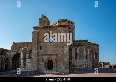 Blick auf die Seu Vella Kathedrale von Santa Maria in Lleida, Spanien Stockfoto