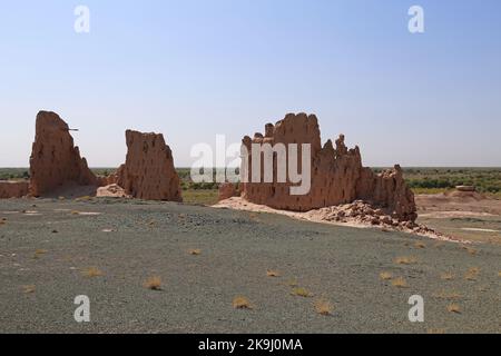 Jampik Kala, Kyzylkum-Wüste, Autonome Republik Karakalpakistan, Usbekistan, Zentralasien Stockfoto