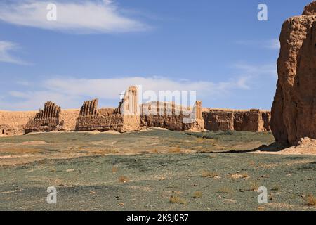 Jampik Kala, Kyzylkum-Wüste, Autonome Republik Karakalpakistan, Usbekistan, Zentralasien Stockfoto