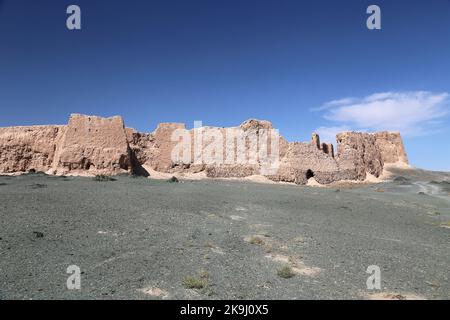 Jampik Kala, Kyzylkum-Wüste, Autonome Republik Karakalpakistan, Usbekistan, Zentralasien Stockfoto