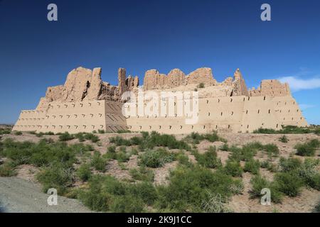 Kyzyl Kala, Kyzylkum-Wüste, Autonome Republik Karakalpakistan, Usbekistan, Zentralasien Stockfoto