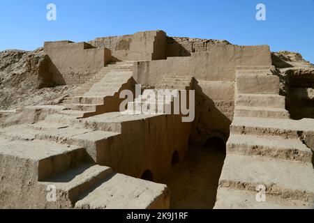 Toprak Kala, Kyzylkum-Wüste, Autonome Republik Karakalpakistan, Usbekistan, Zentralasien Stockfoto