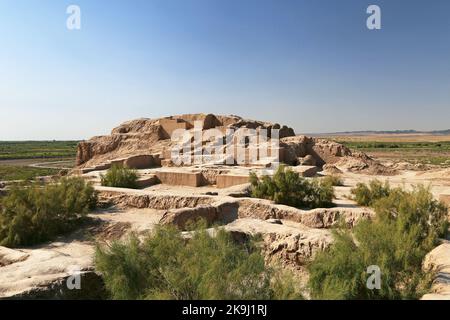 Toprak Kala, Kyzylkum-Wüste, Autonome Republik Karakalpakistan, Usbekistan, Zentralasien Stockfoto