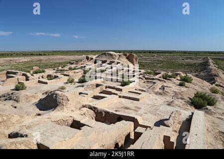 Toprak Kala, Kyzylkum-Wüste, Autonome Republik Karakalpakistan, Usbekistan, Zentralasien Stockfoto