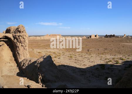 Ayaz Kala, Kyzylkum-Wüste, Autonome Republik Karakalpakistan, Usbekistan, Zentralasien Stockfoto