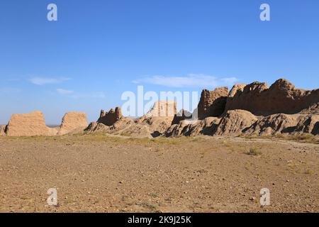 Ayaz Kala, Kyzylkum-Wüste, Autonome Republik Karakalpakistan, Usbekistan, Zentralasien Stockfoto