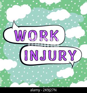 Schreiben mit Text Arbeitsverletzung. Konzeptfoto Sie sind willkommen, bei uns zu bleiben Einladung Gastfreundschaft Frau mit Handy von Digital Hexagon Stockfoto