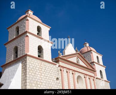 Alte Missionskirche in Santa Barbara, Kalifornien, USA Stockfoto