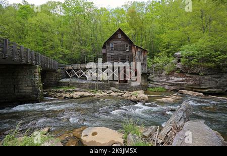 Mühle im Babcock State Park, West Virginia Stockfoto