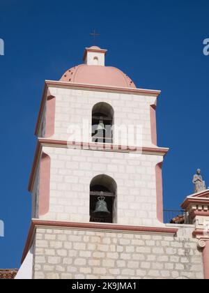 Alte Missionskirche in Santa Barbara, Kalifornien, USA Stockfoto