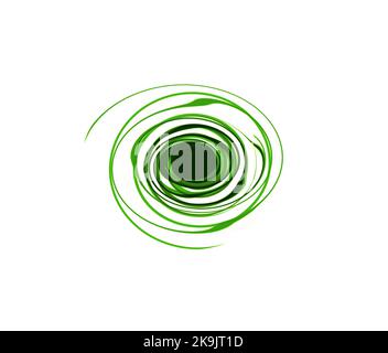 Grünes Bio-Öko-Logo in Grün Stockfoto