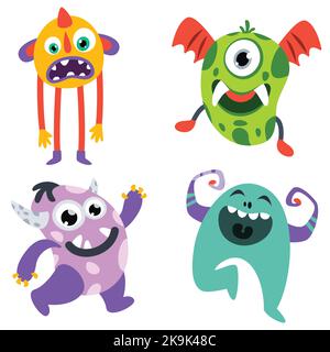 Reihe von lustigen Comic-Monster Stock Vektor