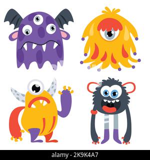 Reihe von lustigen Comic-Monster Stock Vektor