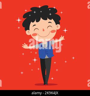 Cartoon Charakter Performing Classical Ballet Stock Vektor