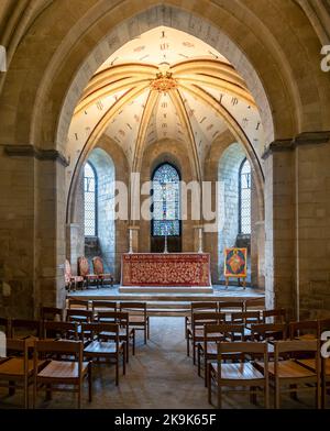 Canterbury, Vereinigtes Königreich - 10. September 2022: Blick auf die Krypta-Kapelle in der Kathedrale von Canterbury Stockfoto